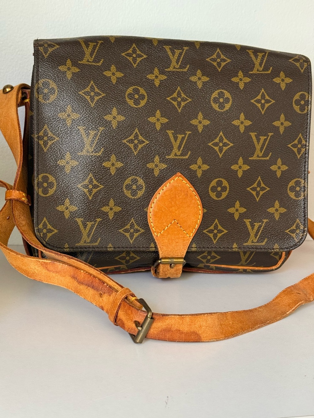 Low start🌟 LOUIS VUITTON Cartouchiere GM Shoulder Bag Monogram 🌟1984 - Picture 5 of 17